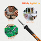 Soldering Iron, 160W Soldering Tool, LED Display Temperature Control Accurate 392°F-932°F, with ON/OFF Switch, 3 Iron Tips, Stand,Flux, Automatic Sleep Mode K KERNOWO