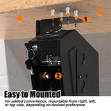 HARDROCK Gun Safe for Pistols, Biometric Wall Mounted Handgun Safe Box for Desk, Bedside,Truck，Drop Down Quick Access Security Safe with Fingerprint Keypad Lock for Home nightstand HARDROCK