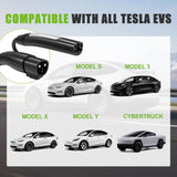 EV Tesla Charger Extension Cable, 20ft 48Amp 240Volt Max 11.5kW with NACS Plug, Extension Cord for Level 1/2 Tesla Mobile Charger/Wall Connector, Extension Cord for Model X/Y/3/S, CE/FCC Certificated EVMaster