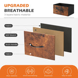 Sweetcrispy 4 Drawer Dresser, Fabric Storage Tower Organizer with Sturdy Steel Frame and Wood Top, Easy Pull Handles, for Bedroom, Closet, Entryway, Hallway, Brown Sweetcrispy