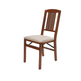 Stakmore Simple Mission Folding Chair Finish, Set of 2, Wood, Cherry MECO