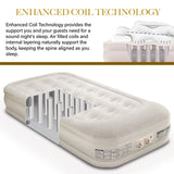 King Koil Luxury Twin Air Mattress with Built-in High Speed Pump for Camping, Home & Guests - 16" Twin Size Double High Airbed Luxury Inflatable Blow Up Mattress Waterproof King Koil