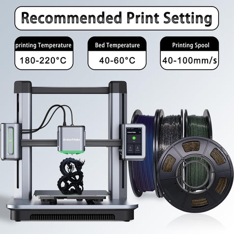 YOUSU 3D Printer Filament Galaxy PLA Filament 1.75mm, 3D Printing Filament Bundle, Multi Color Filament Glitter 250g X 4 Color Pack. Yousu