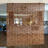 Natural Bamboo Roller Shades for Indoor/Outdoor Sunshade and Privacy - Customisable Widths Available WZLSQLTY