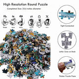 Moruska Puzzles for Adults 1000 Pieces, Round Jigsaw Puzzles 1000 Pieces for Adults Challenge and Cool - Zodiac Horoscope Astrology Puzzle Moruska