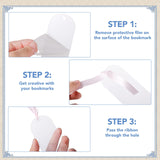 49Pcs Acrylic Bookmark Blanks Kits, Clear Acrylic Craft Bookmarks for Women, 24Pcs Plastic Bookmarks with 24Pcs Colorful Tassel and 1 Roll Ribbon, Christmas Gift Bookmarks, DIY Bookmark Accessories WSICSE