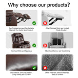 EDILLY Large Genuine Leather Power Lift Recliner Chair for Elderly, Dual Motor with Massage and Heating,with Double Lumbar Cushion and Extended Footrest,USB Port and Remote(Brown) EDILLY