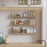 Austin yan Floating Bookshelf ，33inch, Wall Mounted Shelves for Living Room, Kitchen Organization,Bathroom, Bedroom Décor,Hanging Decorative Wall Shelves,Set of 3 White Austin yan