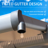 BPS 16.5' x 10' Wall Mount Gazebo Outdoor Pergola Polycarbonate Gazebo with Water-Resistant and UV-Fighting Panels Canopy BPS