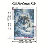 5D Diamond Painting Kits for Adults Beginner,Animal Wolf Round Full Drill Diamond Art Kits,DIY Winter Diamond Painting Kits with Crafts for Adults Home Wall Decoration 12 X 16inch GEMFAMILY