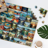 SHOXREM 1000 Pieces National Parks Jigsaw Puzzle - Vintage National Parks Puzzle for Adults, Perfect for Nature Lovers SHOXREM