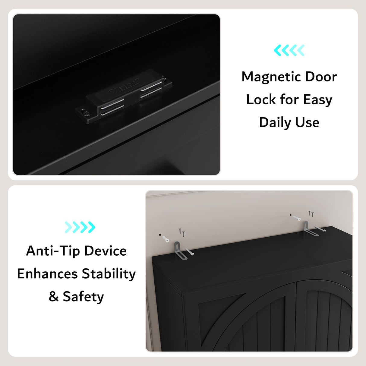 iPormis 71" Tall Kitchen Pantry Storage Cabinet w/Adjustable Shelf, Large Drawers & Door Shelves, Freestanding Kitchen Cupboard for Dining Room/Living Room, Black iPormis