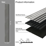 INNO STICKERS 3-Piece Wood Slat Wall Panel for Interior Wall Decor Noise Cancelling 94.5" x 11.4" Acoustic Decorative 3D Sound Absorbing Wall Paneling, Gray Oak, 22.4 Sq.Ft INNO STICKERS