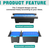 EVERHANGER Ceiling Storage Rack, Heavy Duty Overhead Storage Rack for Garage, Adjustable Ceiling Bin Storage System, 8 Sets for 7 Bins, 16 Inch EVERHANGER