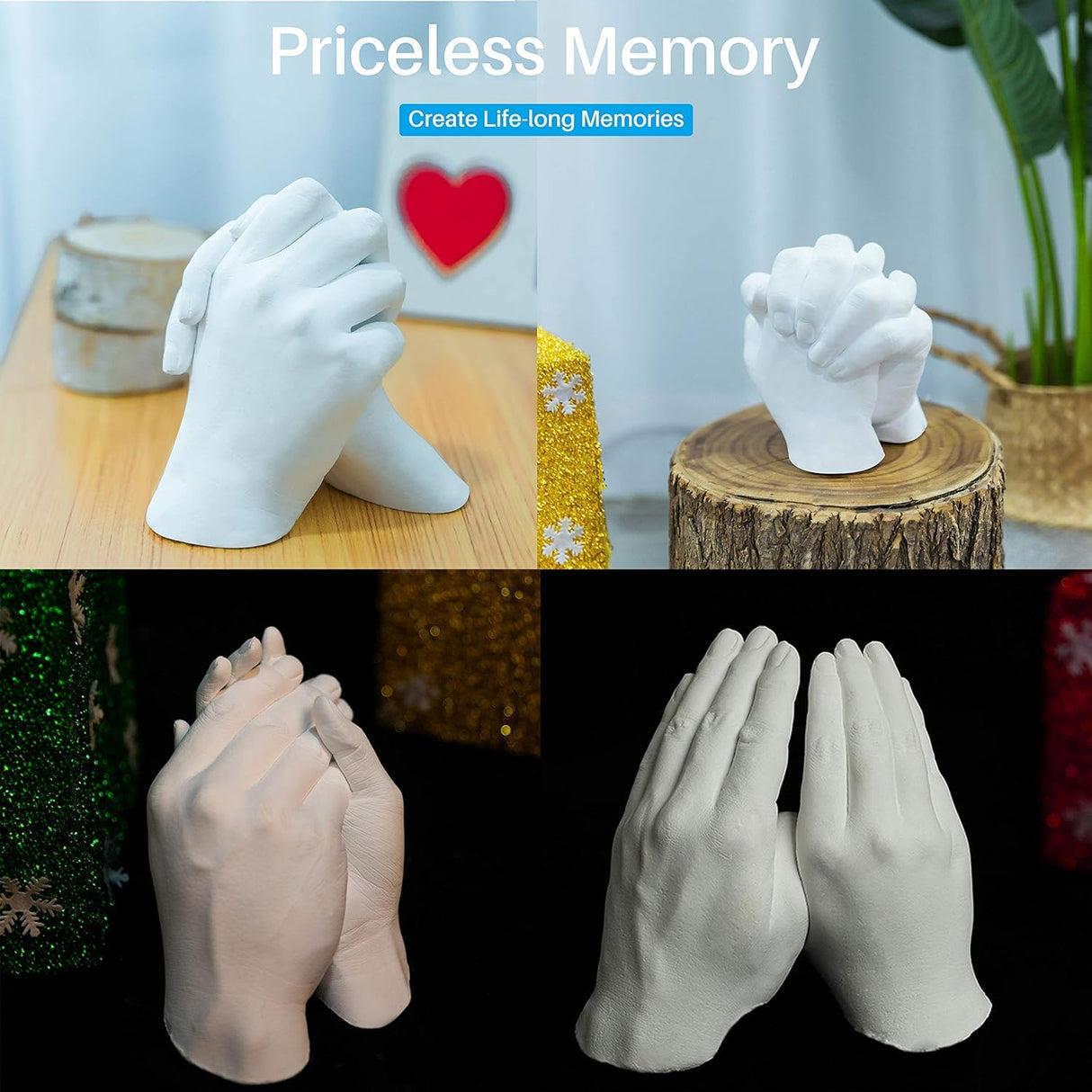 Hands Casting Kit, DIY Plaster Statue Molding Kit & Hand Casting Kits for 2 Adult, Wedding, Friends, Anniversary, Hand Hold Casting Kit for Holiday Activities and Perfect for Couple Gift Ideas Godora