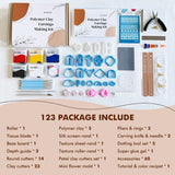 Keoker 123 PCS Clay Earring Making Kit, Polymer Clay Jewelry Making Kit for Teens and Adults, Fashion Designer Kits, Polymer Clay Earrings Kit Crafts, Great Gifts Keoker