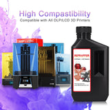 RepRapper Dual Color Water Washable 3D Printer Resin, 405nm Fast UV-Curing Color Change 1kg 3D Printing Resin Photopolymer Sensitive Resin for LCD Printer, Blueish Purple, 1000g RepRapper