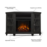 Real Flame Lynette 56" Corner Electric Fireplace TV Stand for TVs up to 55 inches, Entertainment Center with Electric Fireplace, Living Room TV Stand with Fireplace. Real Flame