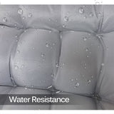 Enipate Outdoor Hanging Egg Chair Cushion, Water-Resistant Tufted Swing Basket Chairs Cushion Pads with Headrest Pillow Enipate