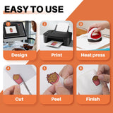 HTVRONT Sublimation Sticker Paper - 20 Pcs Glossy White Waterproof Sublimation Stickers HTVRONT