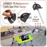 Upgraded 5140032-78 Replacement Table Saw Miter Gauge (0.75" wide) for De-Walt DW745 DWE7480 DW744 Table Saws ZHONGXIA