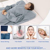 Sleeves Design Far-Infrared Sauna Blanket Fast Heating with Digital Control, Intelligent Remote Control 110V Pain Relief Detox Sauna Bed JKIUI