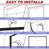 Weatherproofing Garage Door Seals Top and Sides Seal Strip PVC Garage Door Weather Stripping with Screws(Black, 50 ft) Nuogo