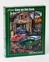 Vermont Christmas Company Cars on The Farm Jigsaw Puzzle - 1000 Piece Puzzle for Adults - Large Pieces, Fully Interlocking & Randomly Shaped Pieces - Jigsaw Puzzles for Adults 1000 Pieces (30" x 24") Vermont Christmas Company