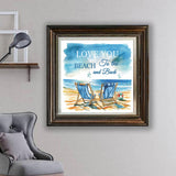 Beaudio Love Words Series Diamond Painting Kits for Adults- Words of Love You to The Beach - DIY Round Full Drill 5D Diamond Art for Home Wall Decor (11.8x11.8inch) Beaudio