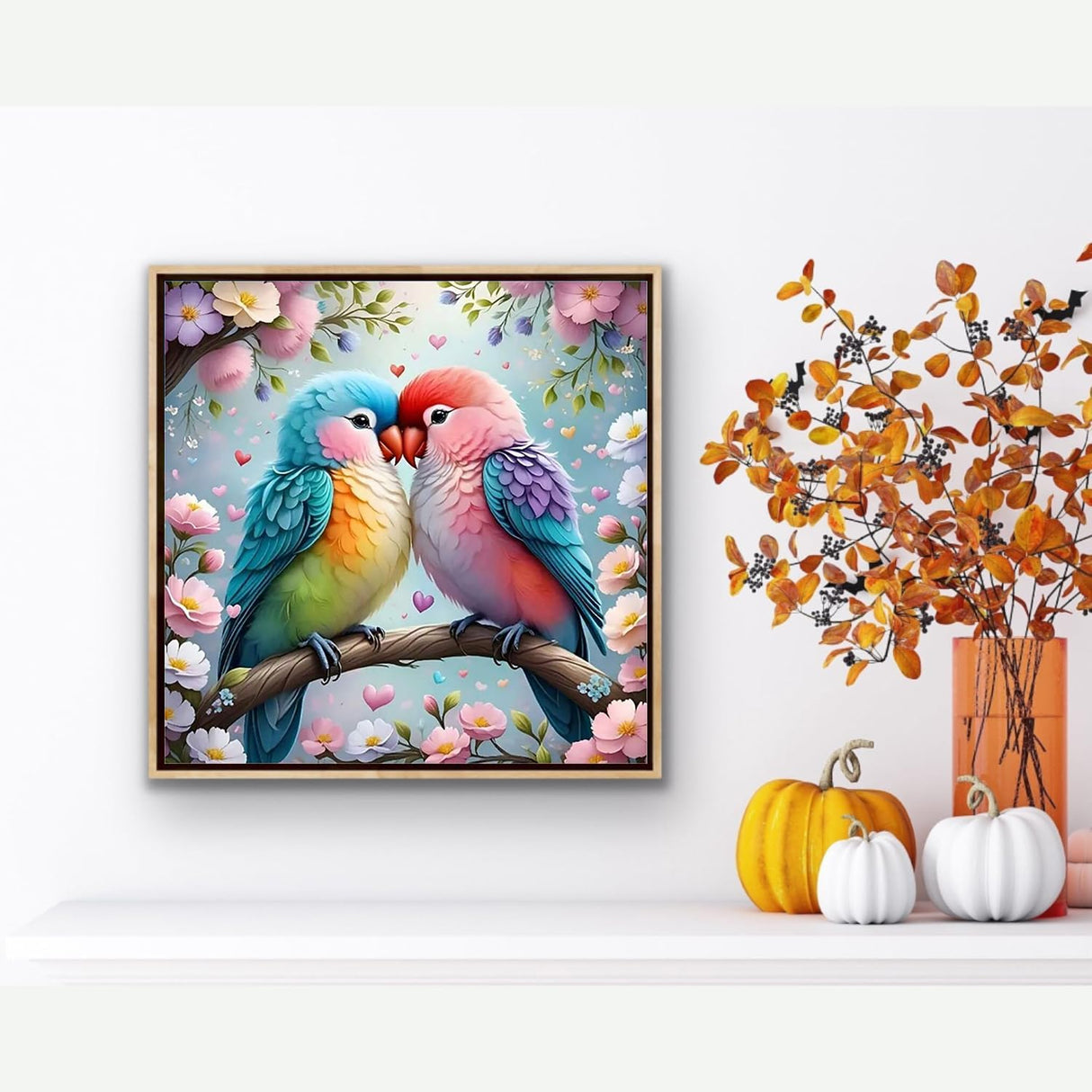 ARPADAMO Spring Diamond Art Bird Kits for Adults,5D Bird Diamond Painting DIY Animal Diamond Art Diamond Painting Kits for Adult,Round Full Drill Diamonds, Diamond Art Kits for Home Decor-14x14inch ARPADAMO