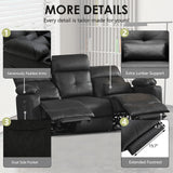 Consofa Power Reclining Sofa with Heat and Massage, Electtric Reclining Couch with Extended Footrest, Recliner Sofa 3 Seater with USB Ports, Cup Holders for Living Room, Home Seating Consofa
