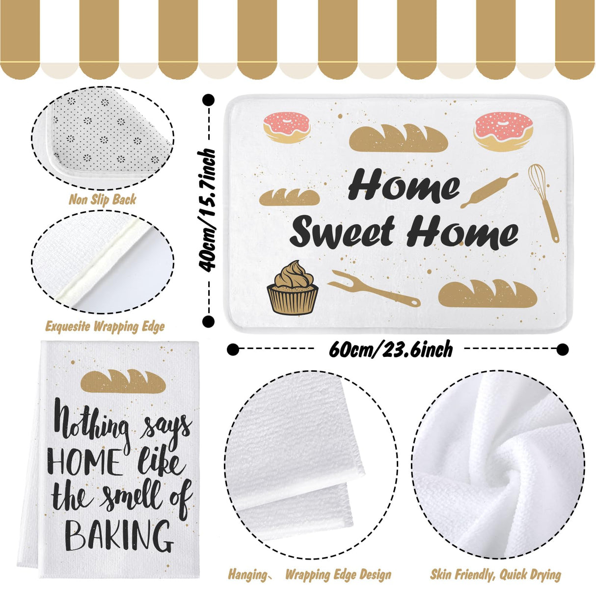 Ziliny 8 Pcs Heat Transfer Blank Sublimation Oven Mitts Set Include 2 Oven Gloves 2 Sublimation Hot Pads Pot Holders 2 Sublimation Blank Door Mat Blank Doormat 2 Sublimation Towels for Kitchen Ziliny