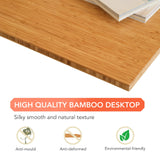 FLEXISPOT Whole Piece Bamboo 55"x28" Desktop Height Adjustable Desk Rectangular Tabletop FLEXISPOT