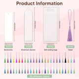 50 Sets Sublimation Blank Bookmarks with Clear Bookmark Sleeves Tassels and Self-Sealing Bags, Heat Transfer Metal Aluminum DIY Bookmark with Hole for Crafts Reading School Office Supplies BOBOKA