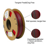 Mindahand 3D Printer Filament Pla Filament 1.75mm Bundle Tri Color Filament Silk PLA 3 in 1 Triple Color Pla Cardboard Spool Rainbow Filament 4X 250G Multicolor 3D Printing Filament MINDAHAND