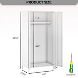 MIOCASA Metal Armoire, Wardrobe Cabinet with Hanging Rod and 1 Shelves Steel Storage Locker Clothes Organizer Closet for Bedroom, Changing Room, Laundry Room, Office MIOCASA