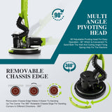 AMYBEST Drywall Sander, Powerful Electric Drywall Sander with Vacuum Dust Collection, 5 Speed 1000-2100 RPM, Popcorn Ceiling Remover, LED Light & 12 Sanding Discs, Extendable Handle (GREEN) AMYBEST