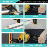 AMZBSAW 30 PCS Oscillating Tool Blades, 6 Types Oscillating Saw Blades for Metal Nails and Wood Plastic, Professional Multi Tool Blades Kits Fit Bosch Dewalt Ryobi Milwaukee AMZBSAW