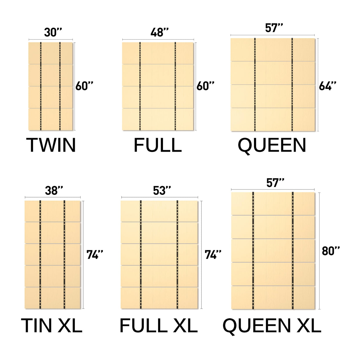 Yarfyk Folding Bed Support, Queen Size Board, 60" x 48" Yarfyk