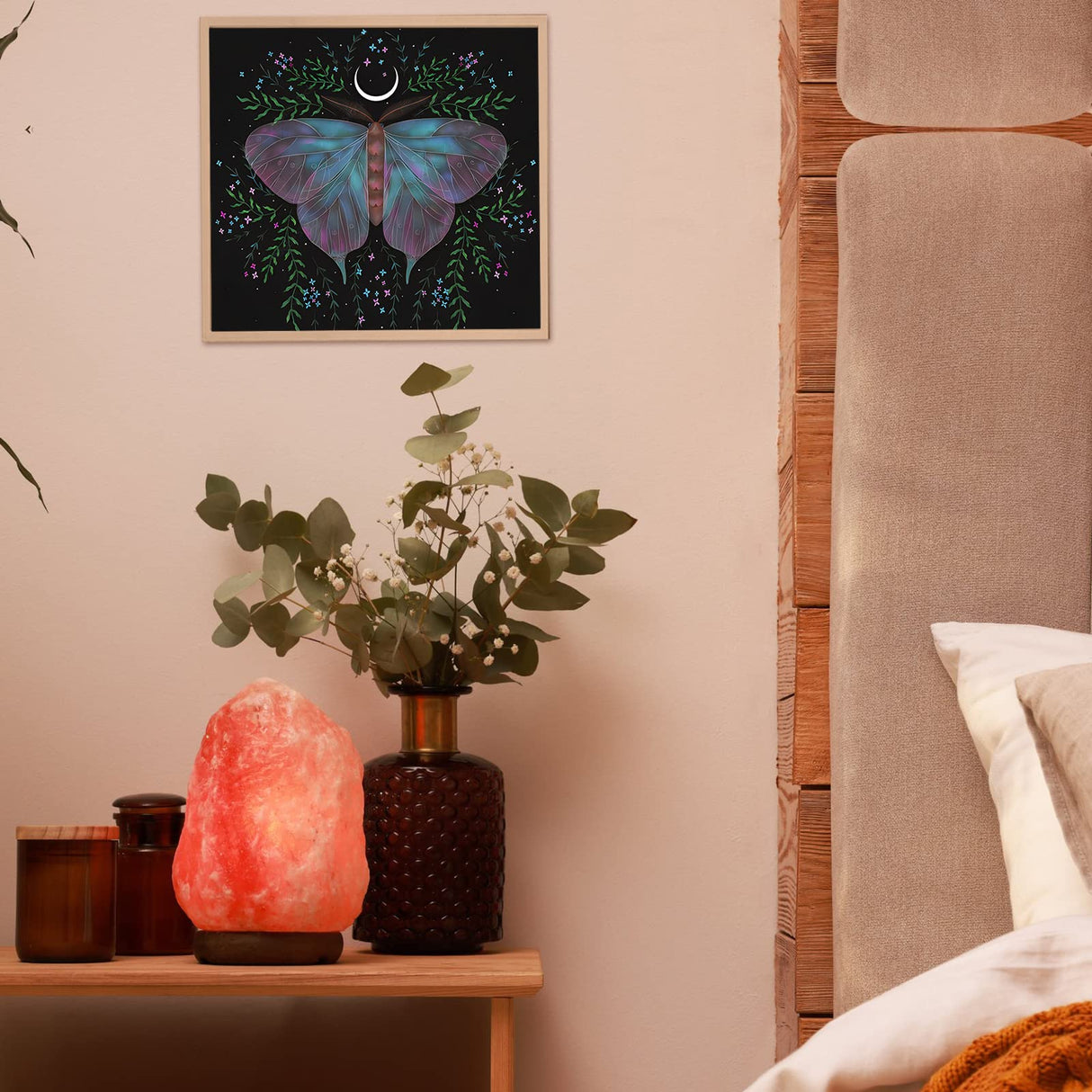 4 Sets Moth and Moon Diamond Painting Moon Moth DIY 5D Diamond Painting Kits Art with Accessories and Tools for Adults Beginners Craft Home Wall Decor, 4 Styles Fumete