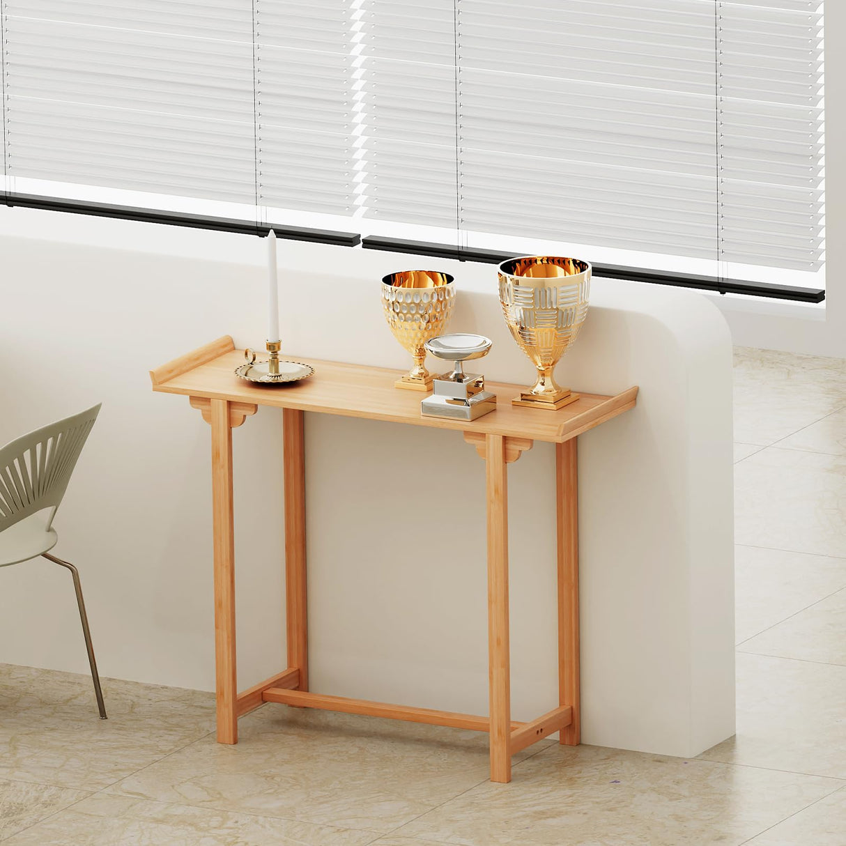 MoNiBloom Console Table, Industrial Entryway Table, Narrow Sofa Table with Shelves, Entrance Table for Entryway Hallway Living Room MoNiBloom