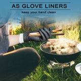 GSAFEME 12 Pairs Cotton Glove Liners for BBQ, Cooking, Grilling, Food Handling - Safety Work Gloves Hand Saver, Large GSAFEME