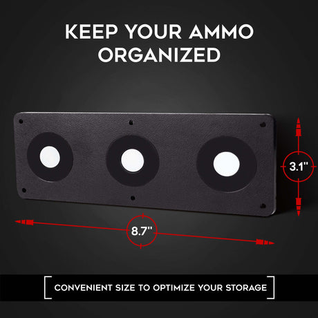 Keeper MG Magnetic Ammunition Holder for Gun Magazines and Clips, Organize Mount in Your Gun Safe, Locker Cabinet, Vault, Ultimate Ammo Storage Accessories for Handgun, Oistol and Rifle Mags, Black KEEPER MG
