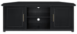 Crosley Furniture Camden Corner TV Stand for 65+ inch TVs, Entertainment Center with Storage Shelves, Black Crosley Furniture
