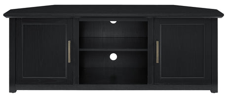 Crosley Furniture Camden Corner TV Stand for 65+ inch TVs, Entertainment Center with Storage Shelves, Black Crosley Furniture