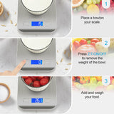 WIWUE GUO Food Scale, Kitchen Scale, Weight Scale Grams and Ounces for Weight Loss, Baking, Cooking, Keto and Meal Prep, LCD Display, 304 Stainless Steel WIWUE GUO