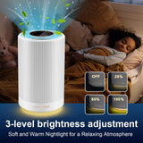 Jafanda Air Purifiers for Home bedroom, True HEPA 13 Coverage 450 sqft, 23 dB Air cleaner with Brushless Motor, Effectively Remove Pollen Dust and Odor to Prevent Seasonal Air Diseases, Night Light Jafända