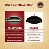 Wood Fired Pizza Oven Attachment for Most Full Sized Pellet Grills - Compatible with GMG, Traeger, Pit Boss, Camp Chef, Rec-Tec, Smoke Hollow and More Pellethead