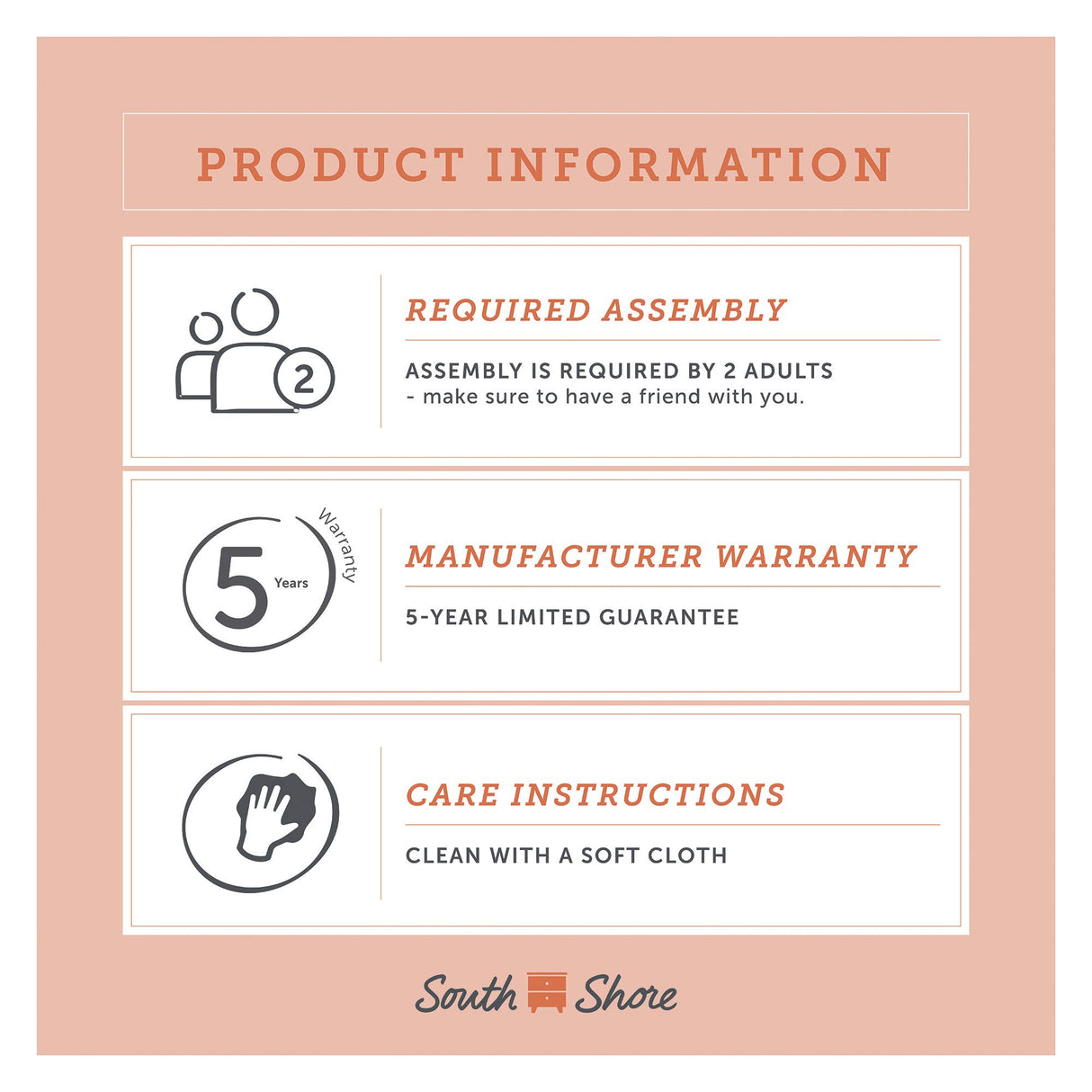 South Shore Vito Collection 5-Drawer Dresser, Chocolate with Matte Nickel Handles South Shore