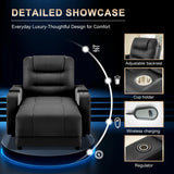 Chorlenimi Home Theater Seating Oversized Loveseat Recliner Chair Ultra-Comfortable Reclining Chair Power Recliners Chairs with Electric Recliners for Living Room (Black,Row of 3) Chorlenimi